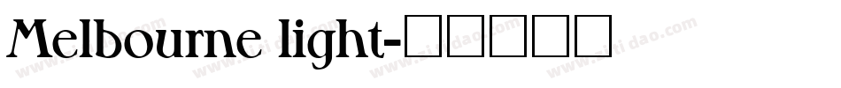 Melbourne light字体转换